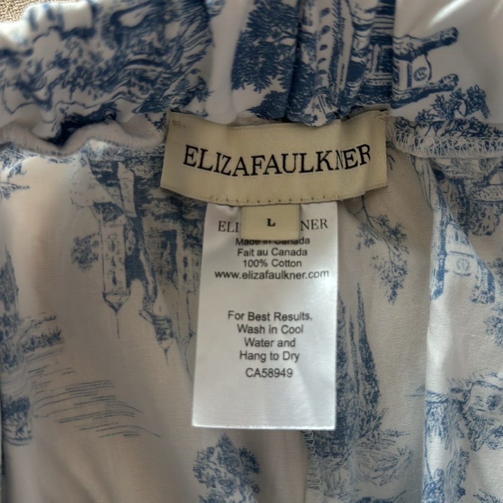 Brand new Eliza Faulkner Bailey Shorts Blue Toile De Jouy - Picture 6 of 7